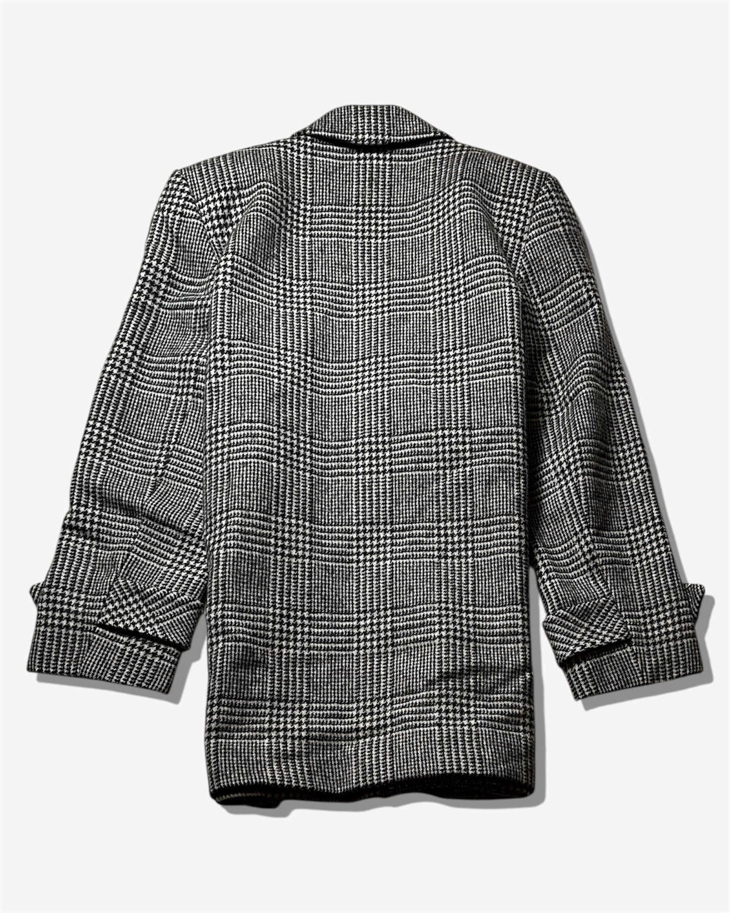 Vintage Plaid Double-Breasted Jacket