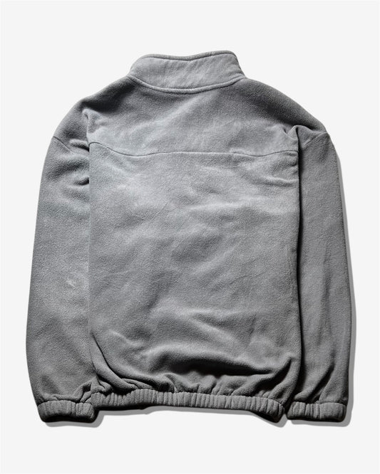 gray Half-Zip Stand Collar Sweatshirt