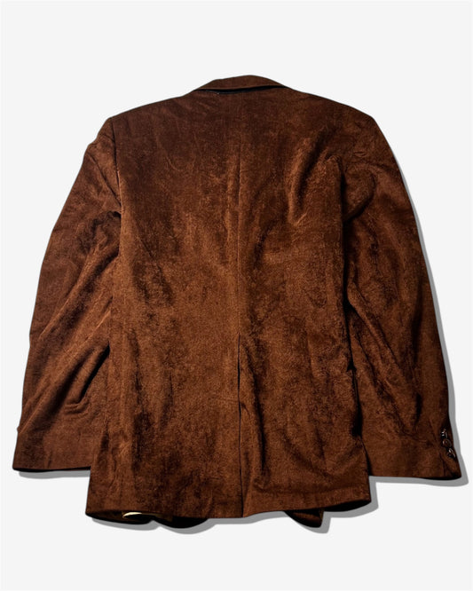 Vintage Red Single-Breasted Tailored Jacket