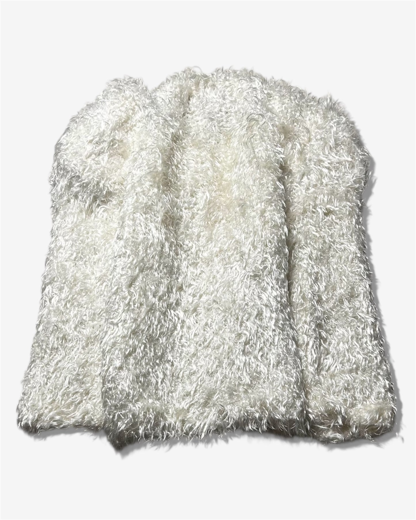 Elegant White Shaggy Knit