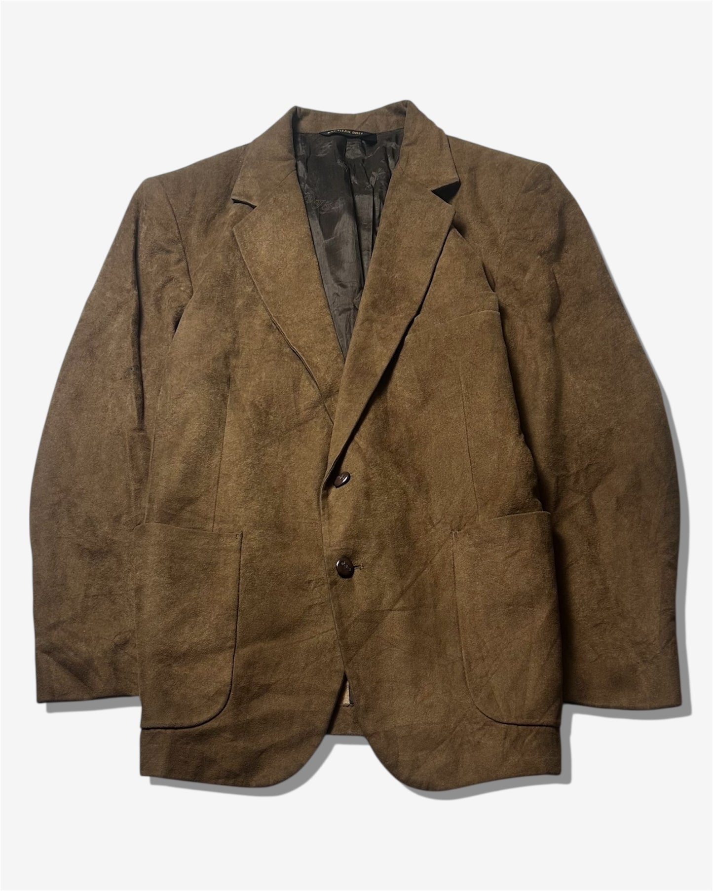 Vintage brown Single-Breasted Tailored Jacket