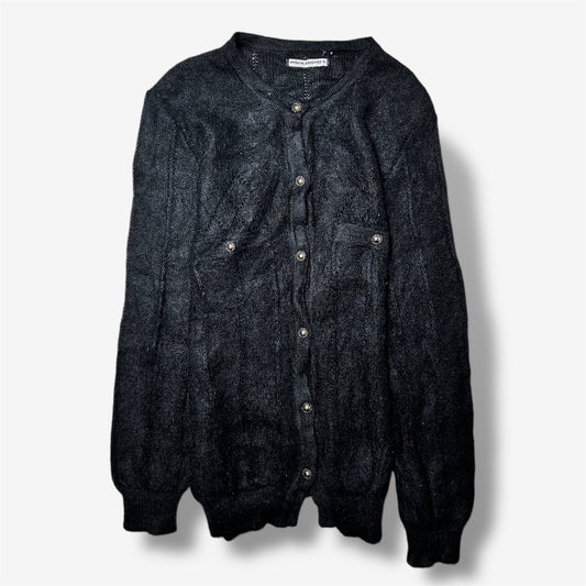 Vintage Black Patterned Cardigan