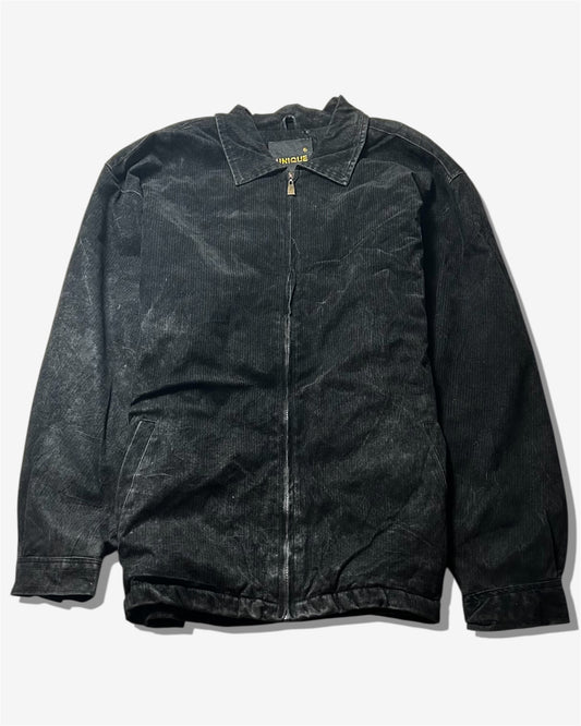 Black Corduroy Zip Jacket