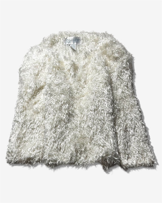 Elegant White Shaggy Knit