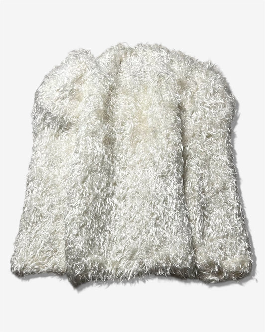 Elegant White Shaggy Knit